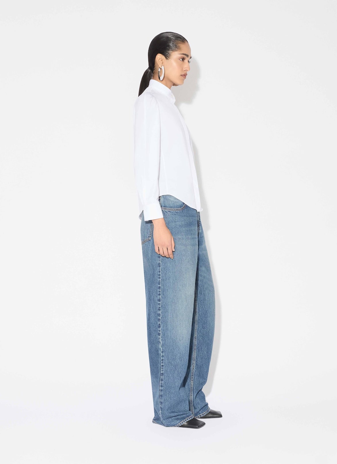 로우 웨이스트 데님 팬츠 ALAÏA 블루 로우 웨이스트 데님 팬츠